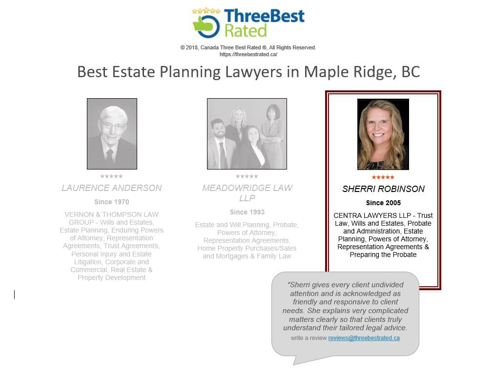 Sherri Robinson - Three Best Rated – Estate Lawyer